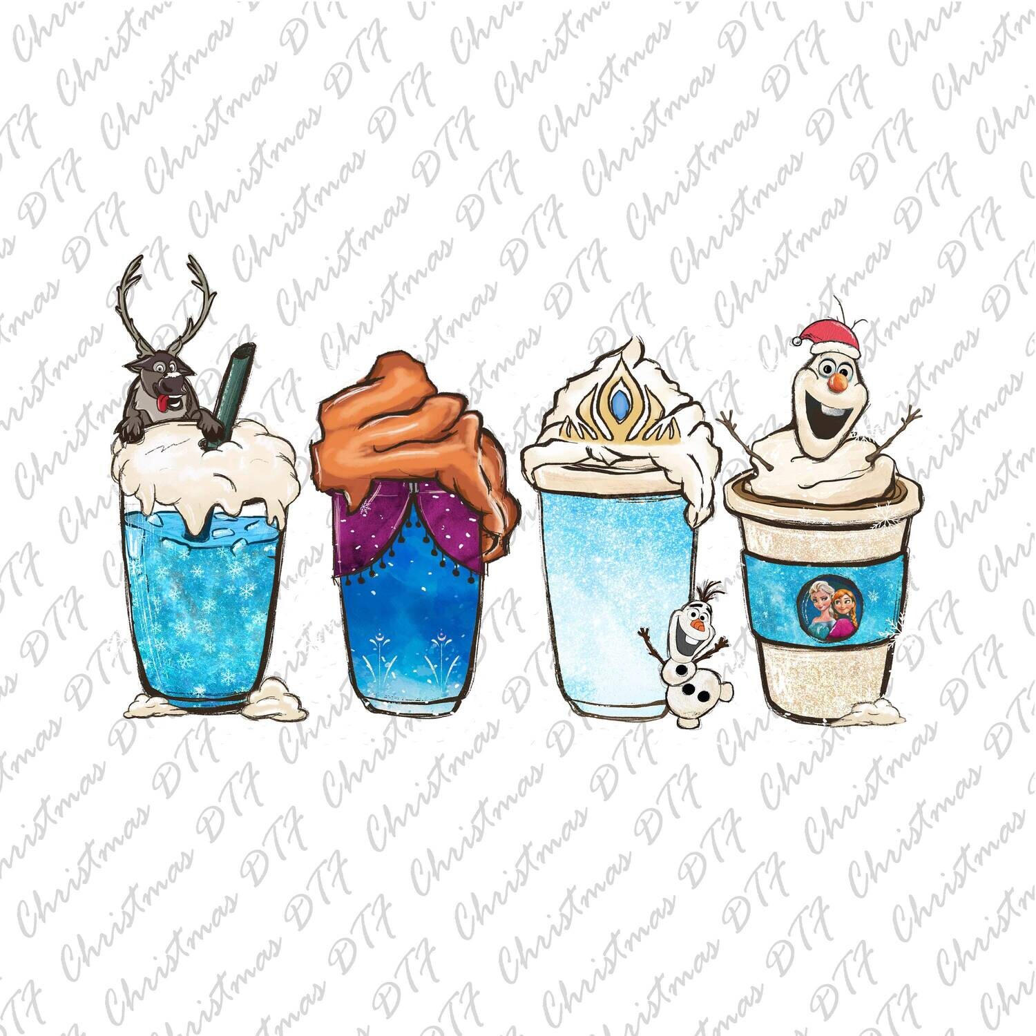 Elsa Coffee  DTF Transfers Ready To Press