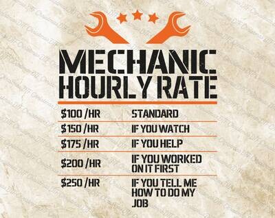 Mechanic Hourly Rate  Ready To Press