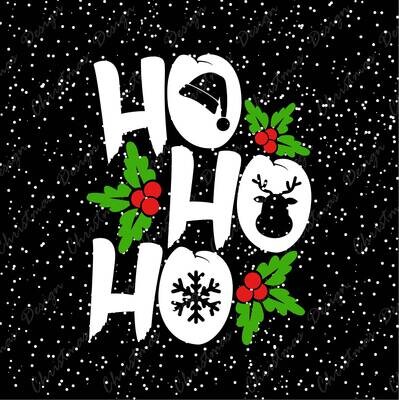 Ho Ho Ho DTF Transfer  Ready To Press