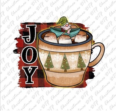 Joy Hot Cocoa DTF Transfers Ready To Press