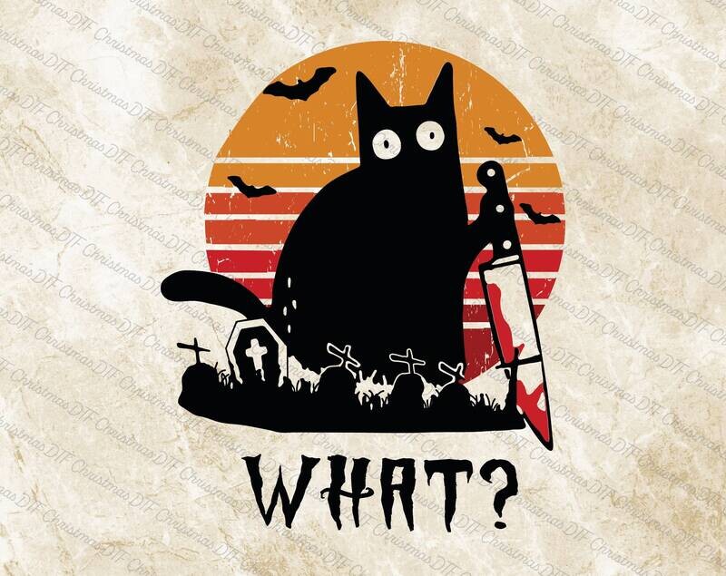 Cat What Funny Black Cat Ready To Press