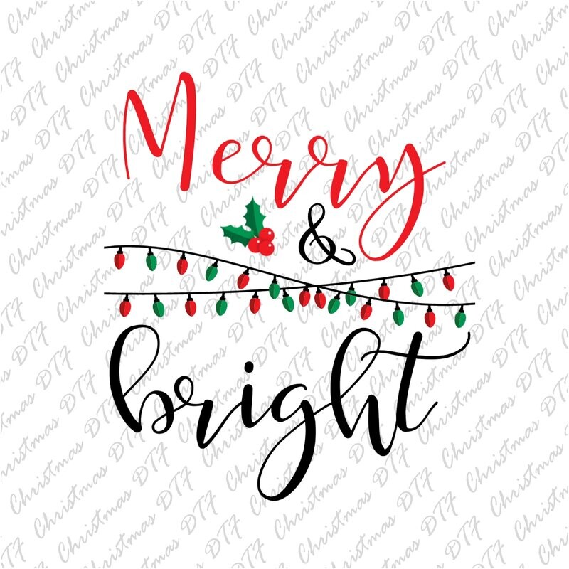 Merry Bright Christmas Ready To Press