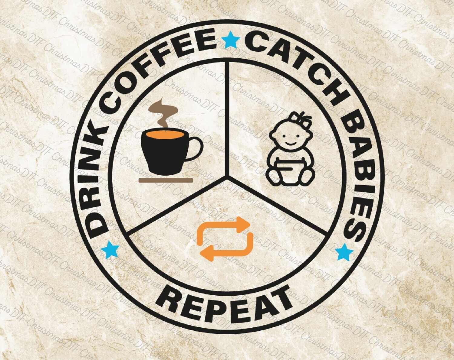 Drink Coffee Catch Babies Repeat  Ready To Press