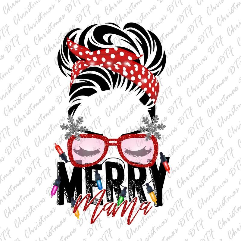 Merry Mama DTF Transfer  Ready To Press