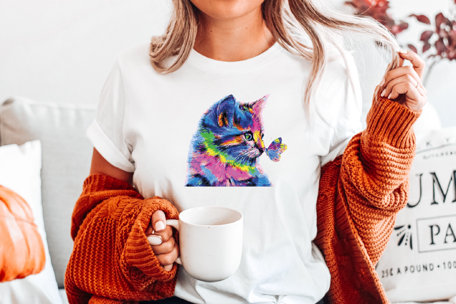 Colorfull Cute Cat Shirt