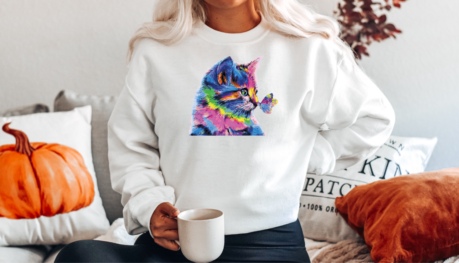Colorfull Cute Cat Sweatshirt