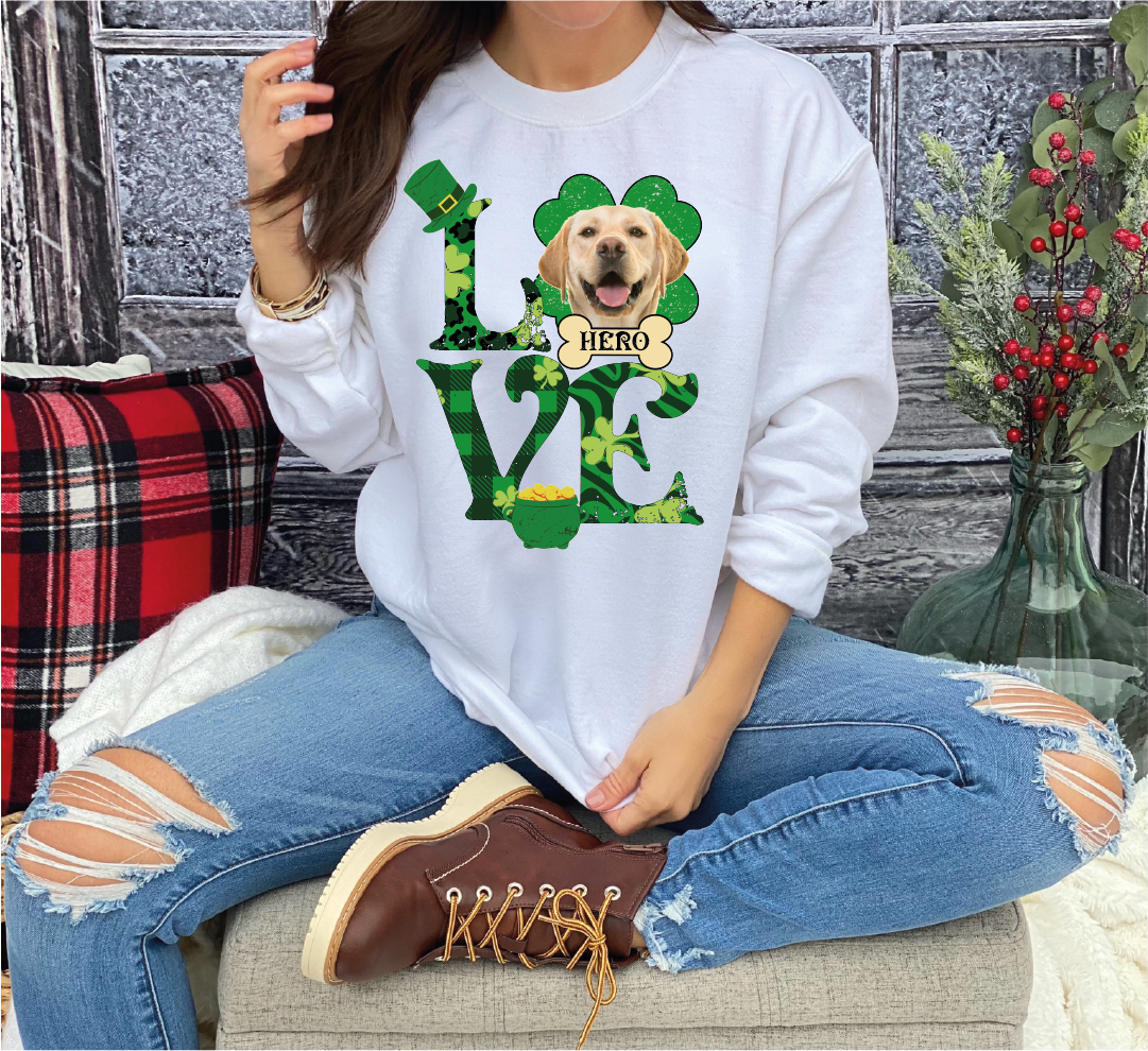 Custom St Patrick Day Love Sweatshirt