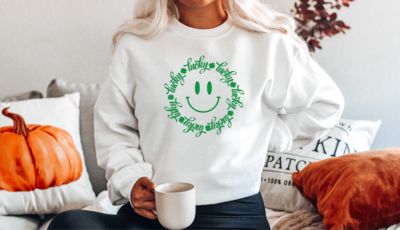 Shamrock Hoodie, St Patrick Day Lucky Sweatshirt