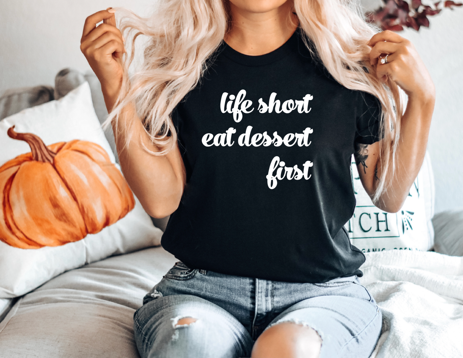 Life is short, eat dessert Unisex Shirt