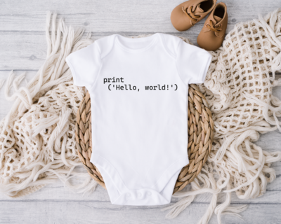 Hello World Python Script Baby Onesie