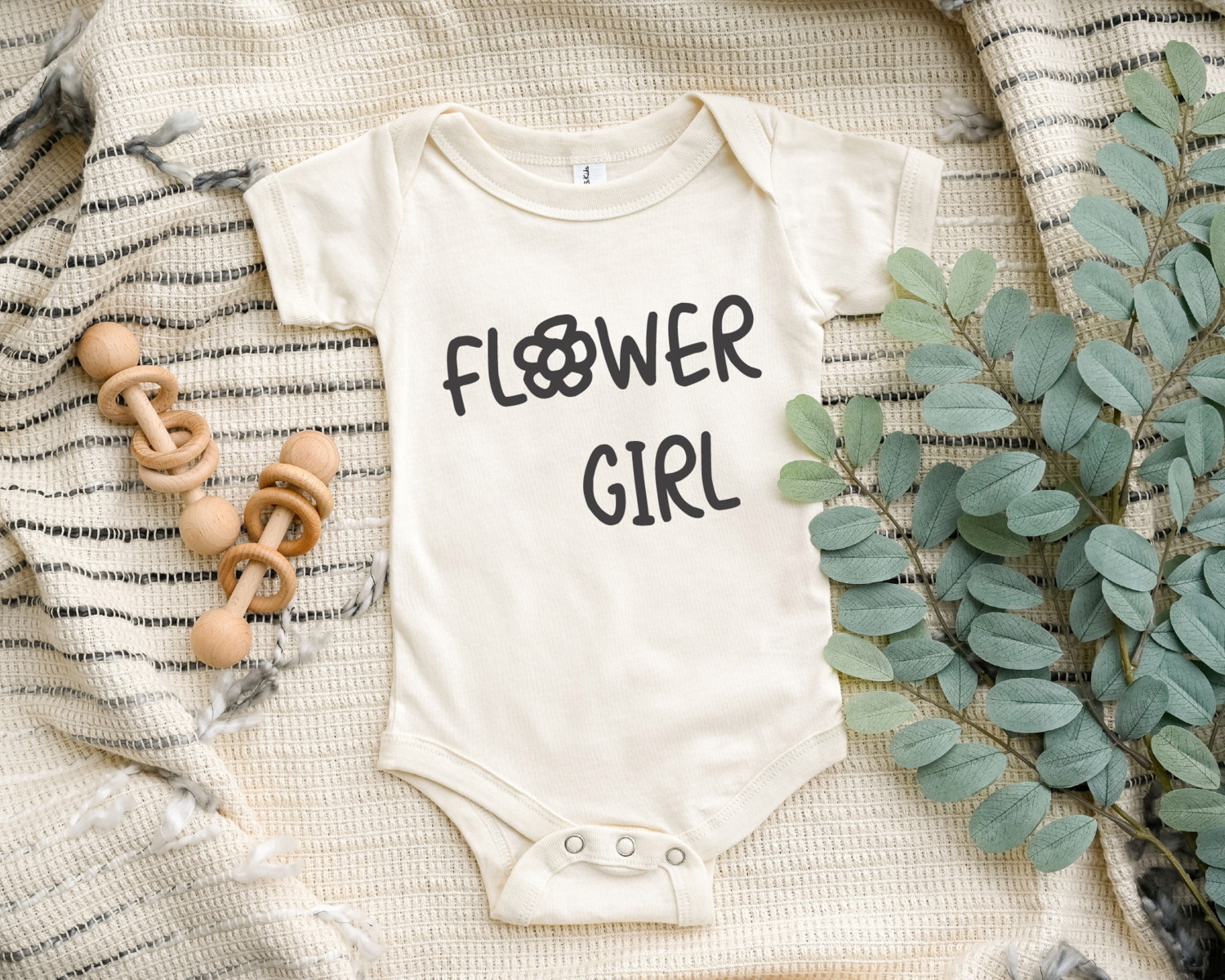 Flower Girl Onesie, Cute Baby Announcement Onesie