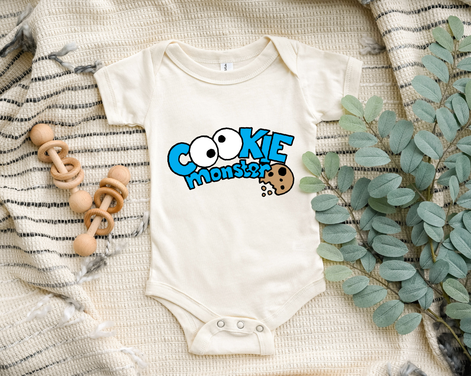 Cookie Monster Onesie, Cookie Monster Baby Outfit