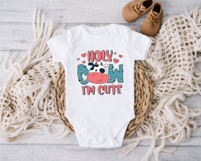 Cow Baby Onesie, Hipster Baby Bodysuit