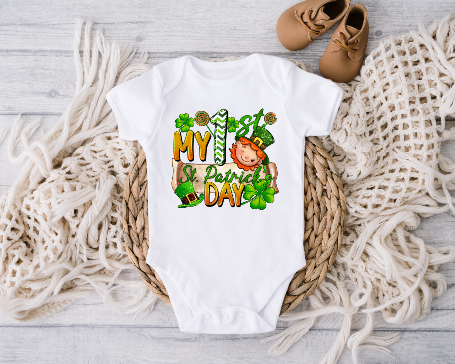 My First St. Patricks Day Onesie, My First Baby Bodysuit