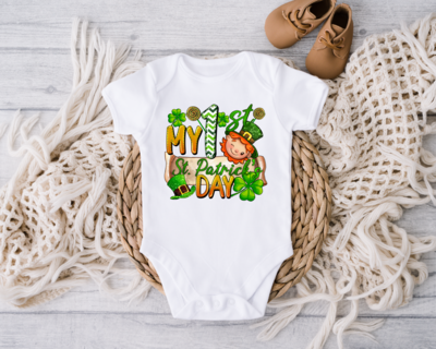 My First St. Patricks Day Onesie, My First Baby Bodysuit