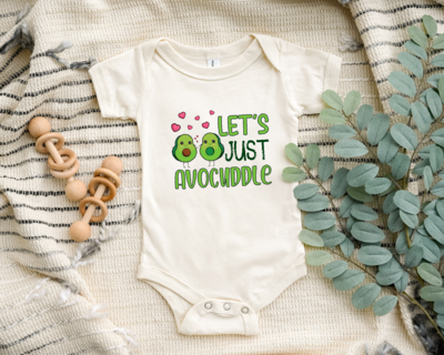Lets Avocuddle Baby Onesie, Cute Valentines Day Bodysuit