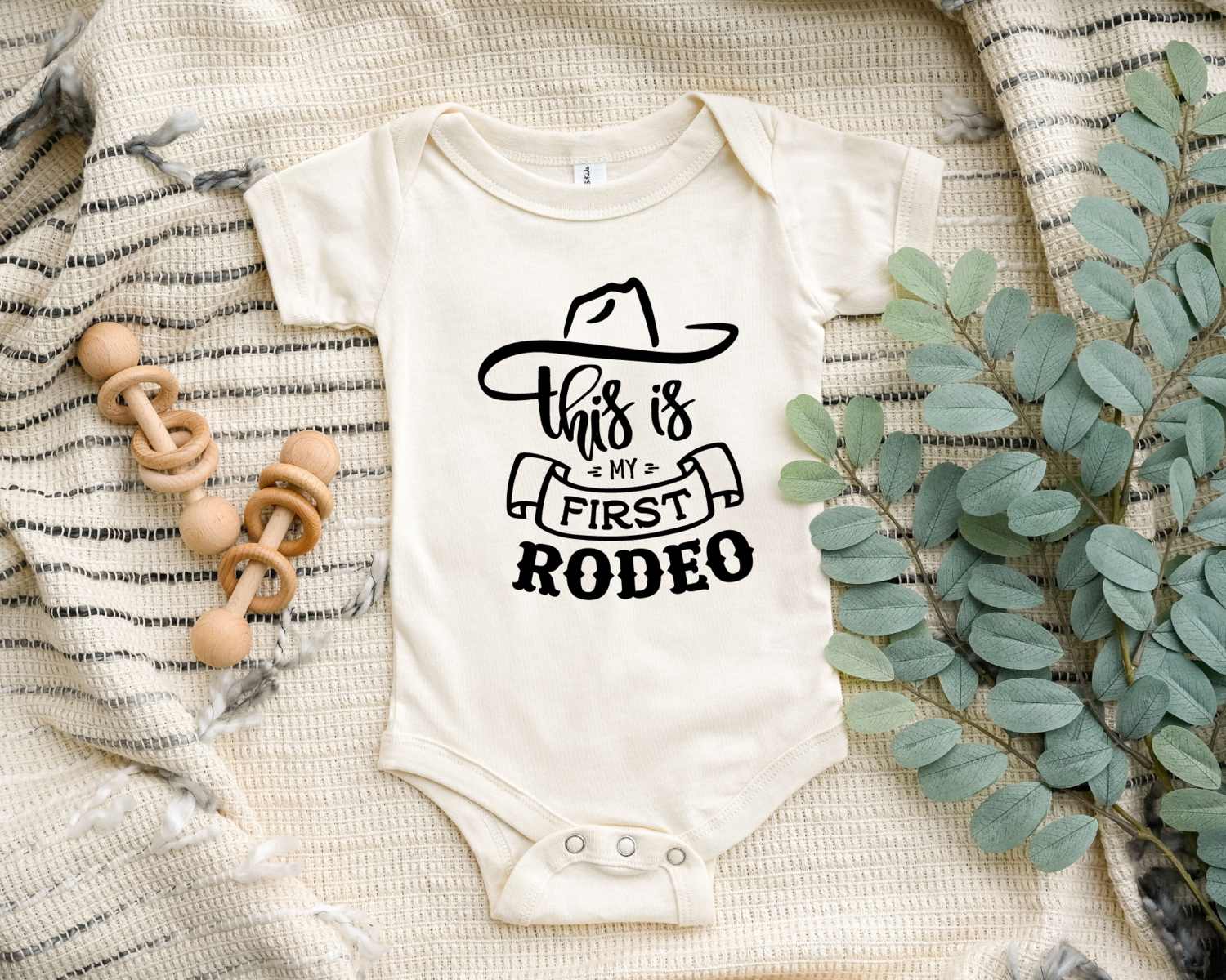 This Is My First Rodeo Baby Onesie, Horse Rodeo Baby Bodysuit