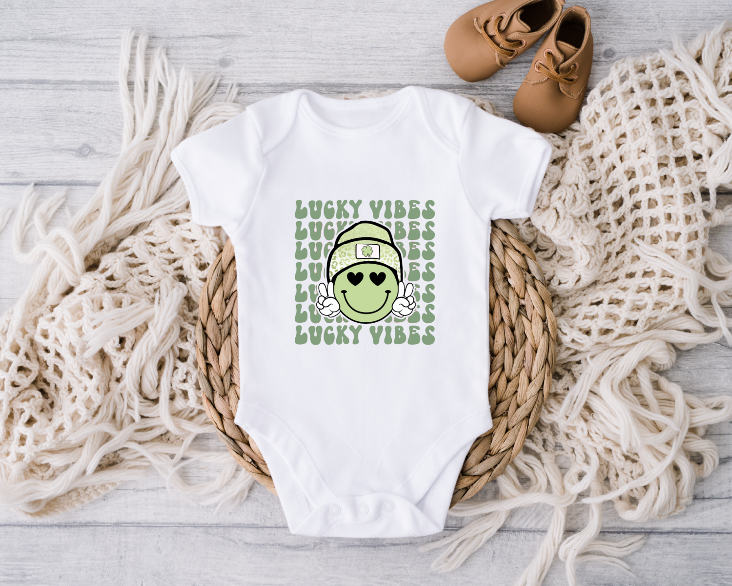 St Patrick Onesie, Lucky Vibes Toddler Shirt