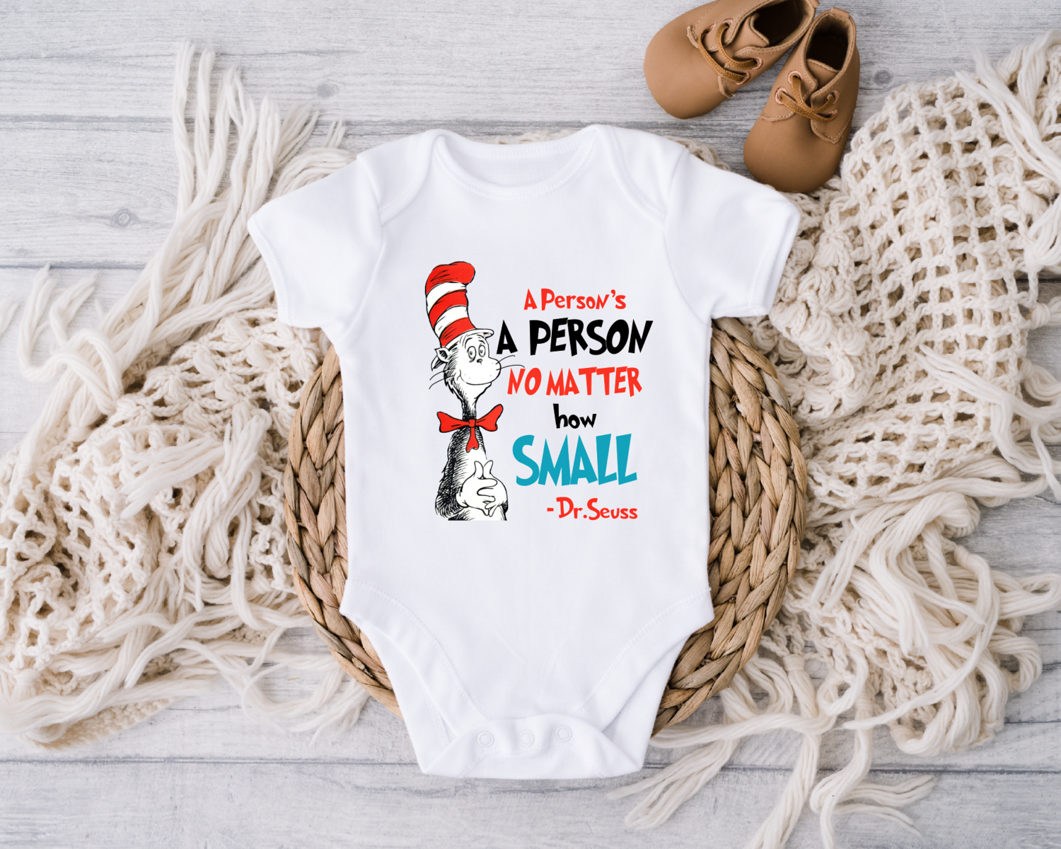 Dr Seuss Day Toddler Shirt, A Person No Matter How Small Baby Bodysuit
