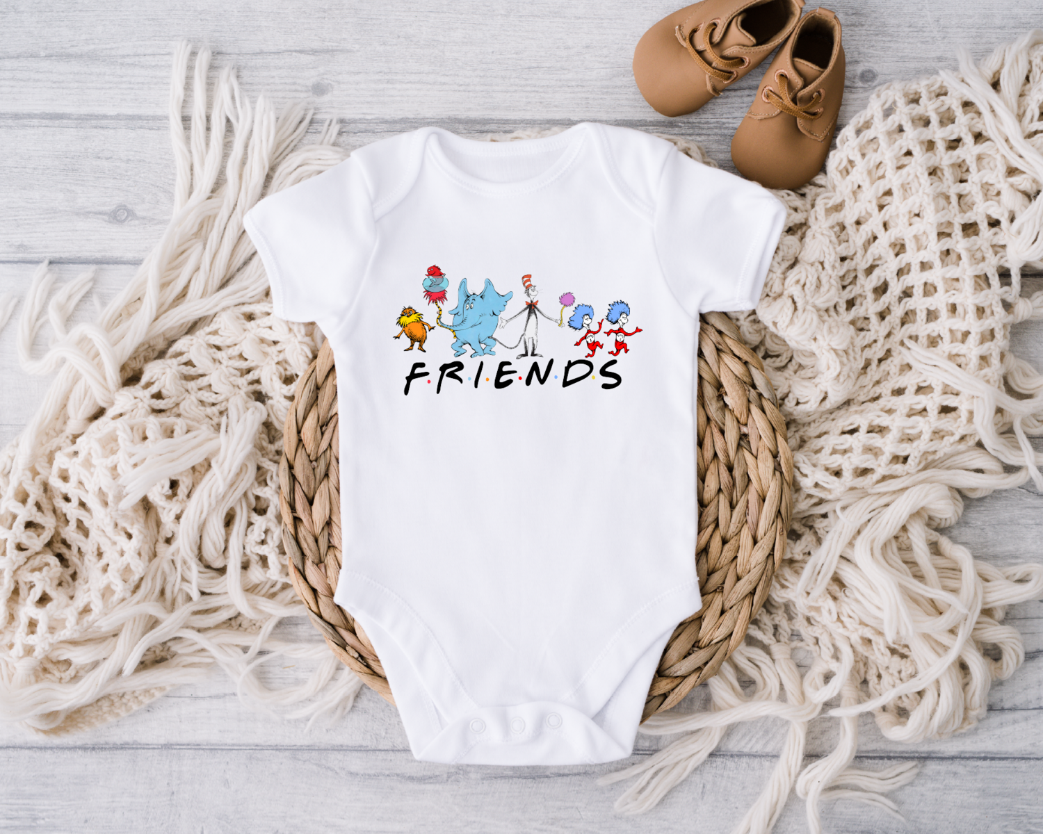 Dr Seuss Day Toddler Shirt, Friends Style Baby Bodysuit