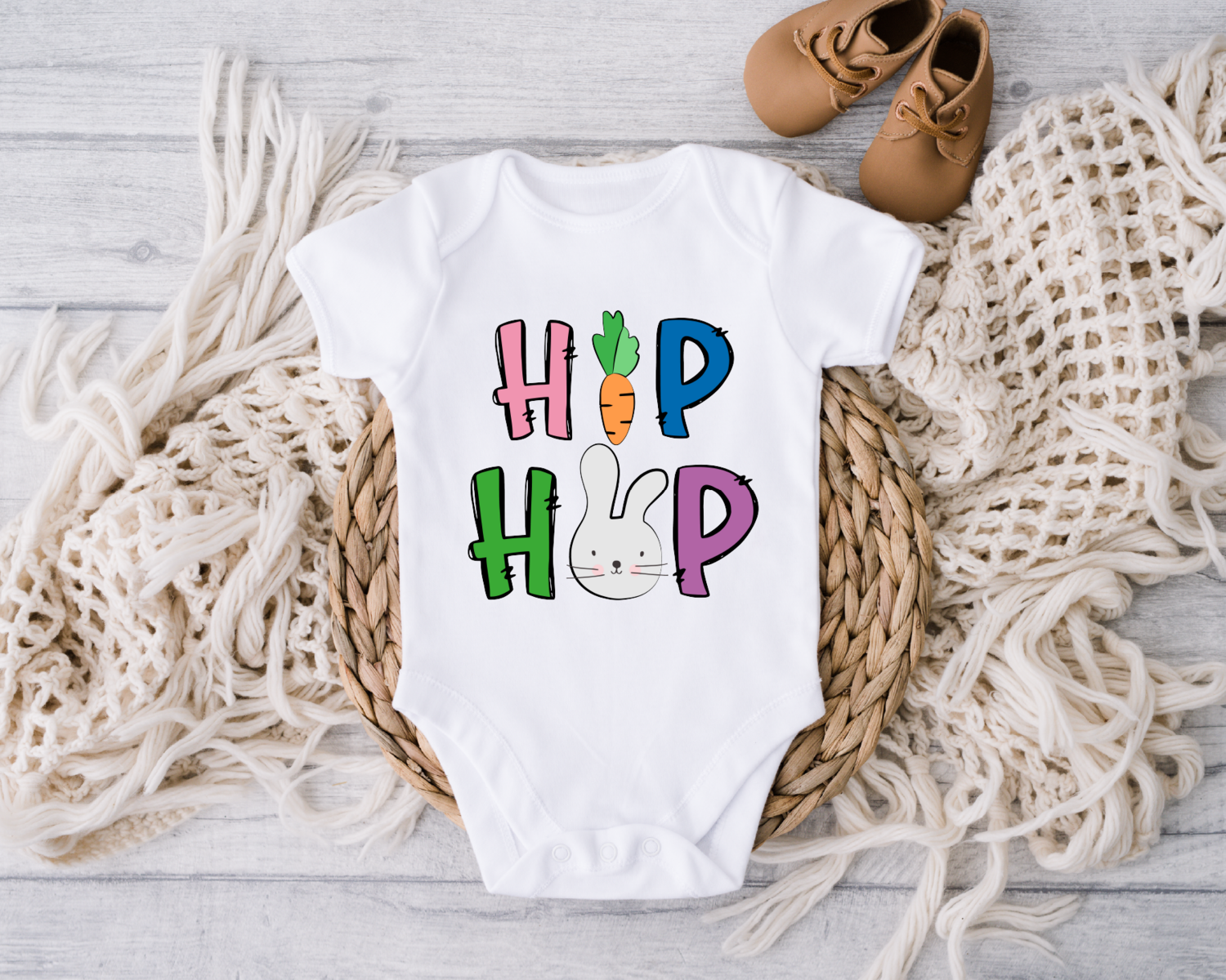 Hip Hop Easter Day Baby Bodysuit