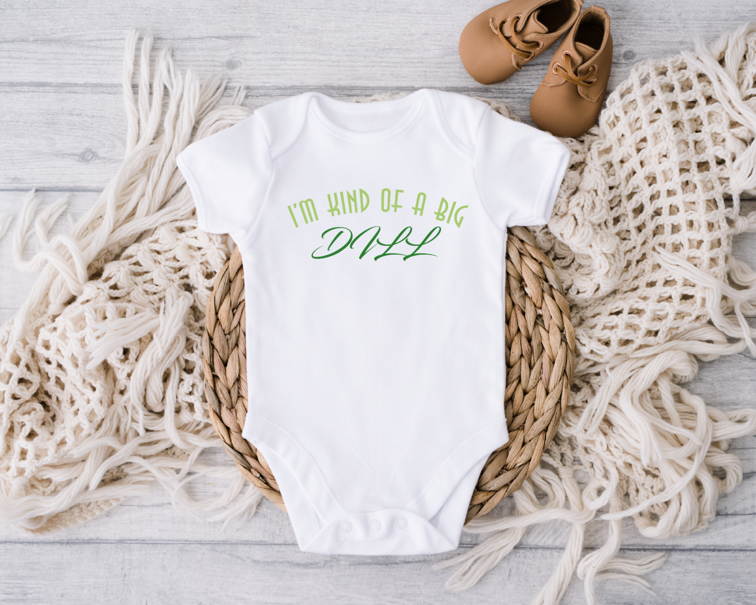 I'm Kind Of A Big Dill Toddler Shirt, Cute Pickle Kids Tee