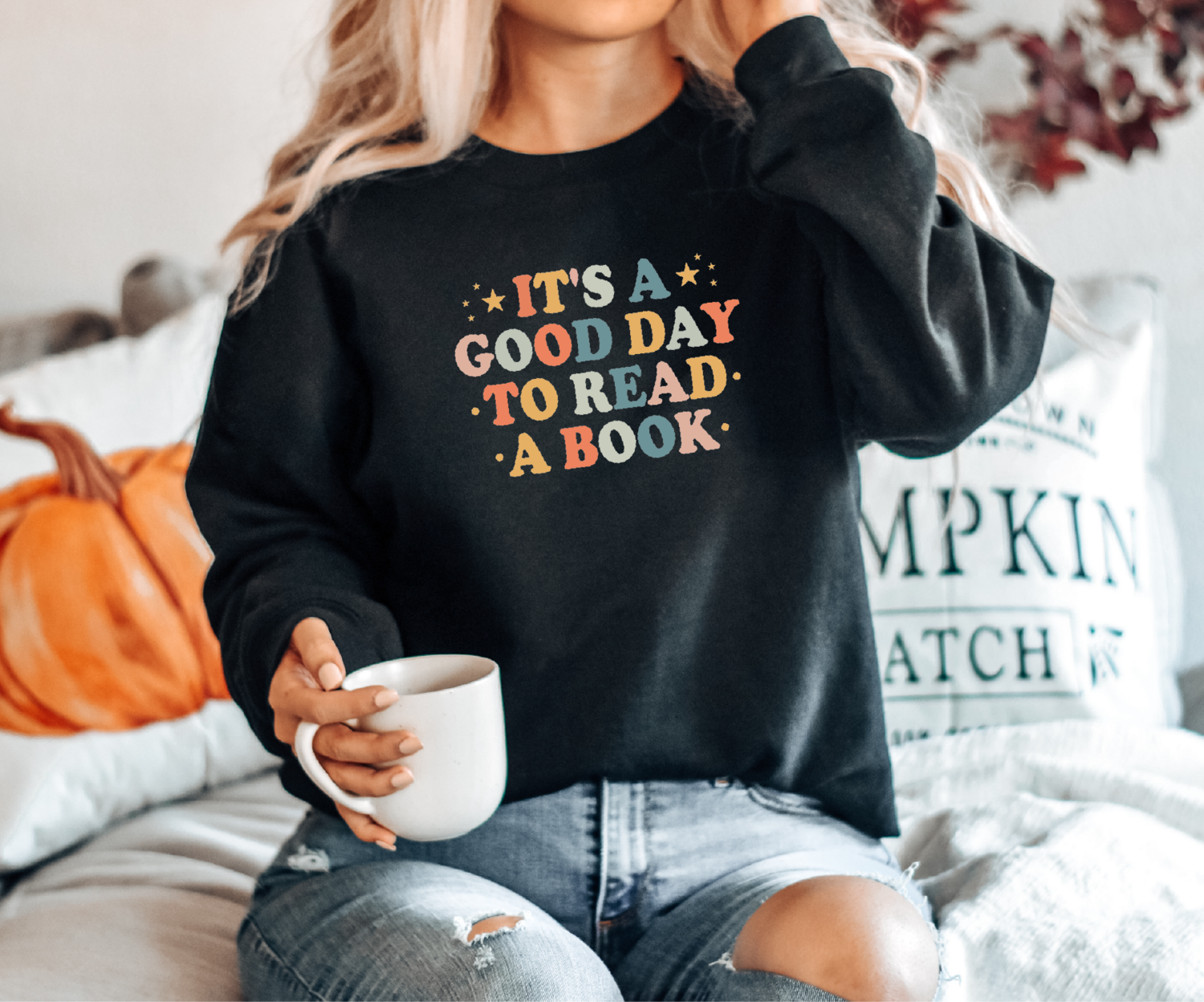Librarian Sweatshirt, It's A Good Day To Read A Book Unisex Crewneck Sweatshirt, Hoodie