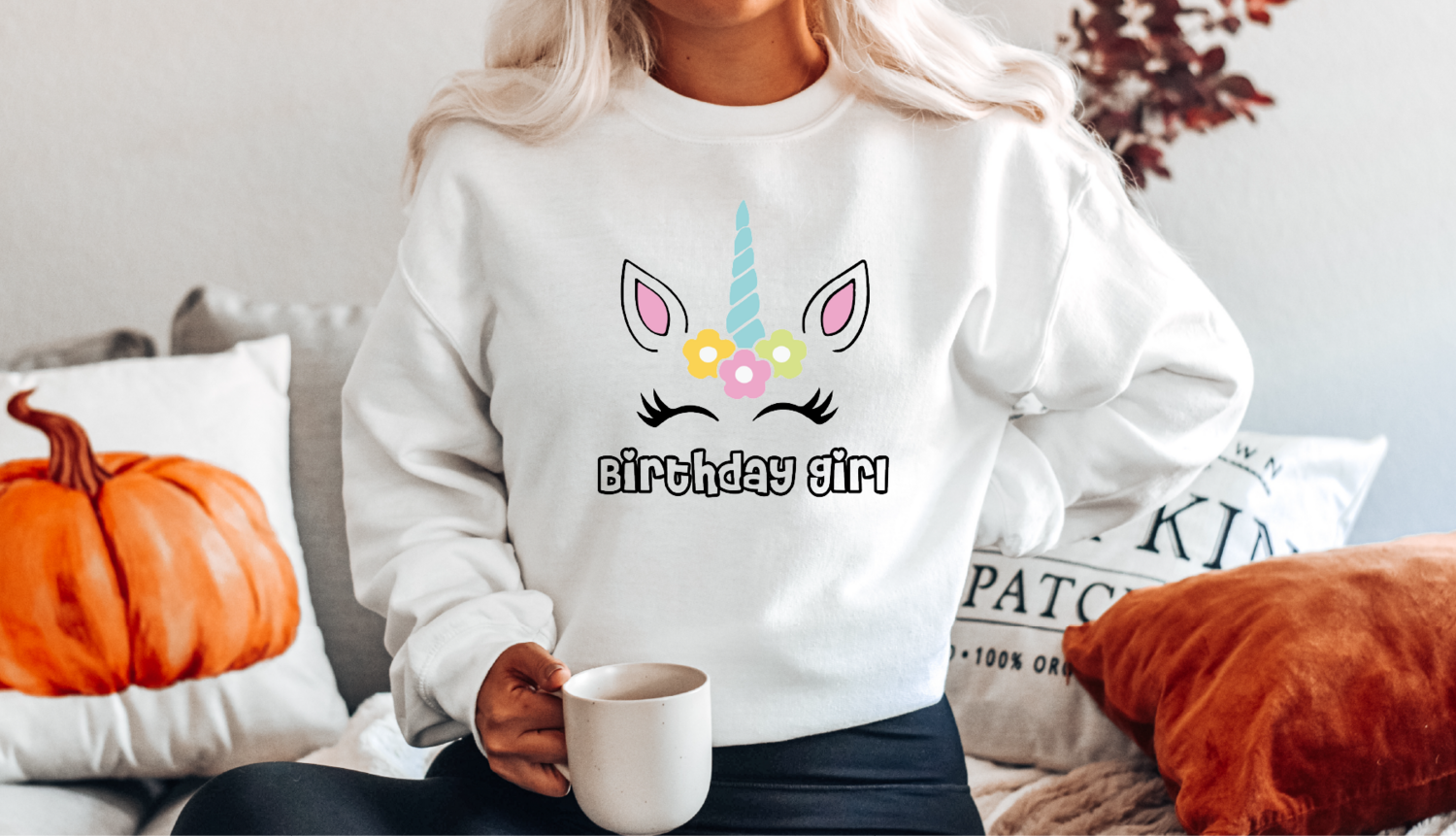 Birthday Girl Hoodie, Unicorn Cute Birthday Sweatshirt