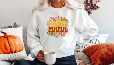 Groovy Mama Sweatshirt, Mother Hoodie, Hippie Mom Sweater, Gift For Mother