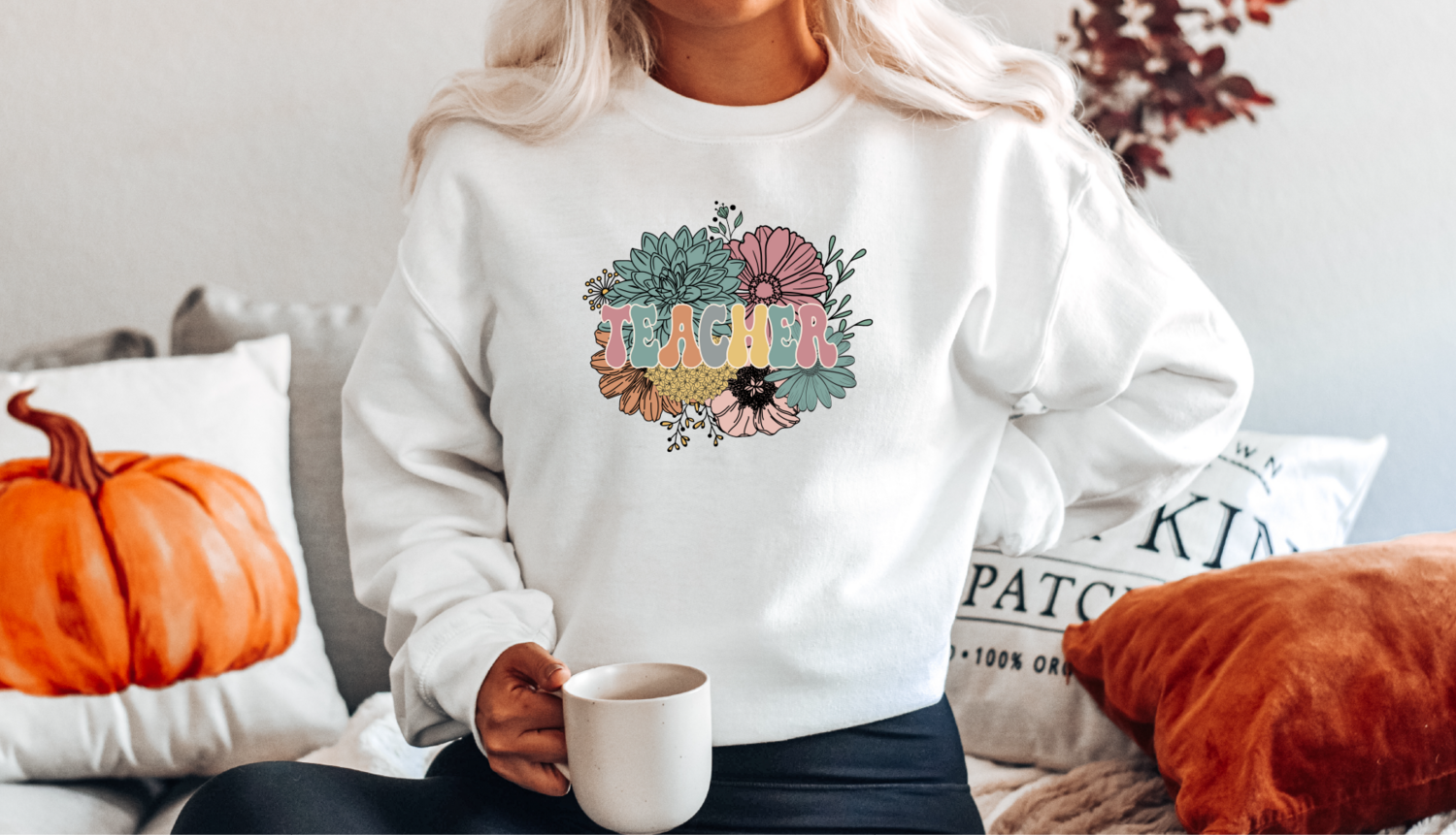 Teacher Floral Sweatshirt, Unisex Crewneck Sweatshirt, Hoodie