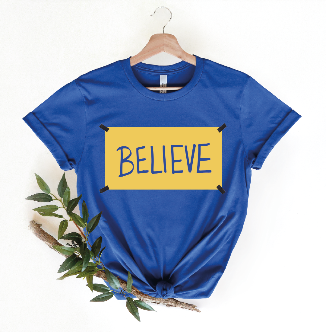 Believe Shirt, Motivational Sport T-shirt, Team Shirt, Football Shirts For Men, Believe Motivational Outfit