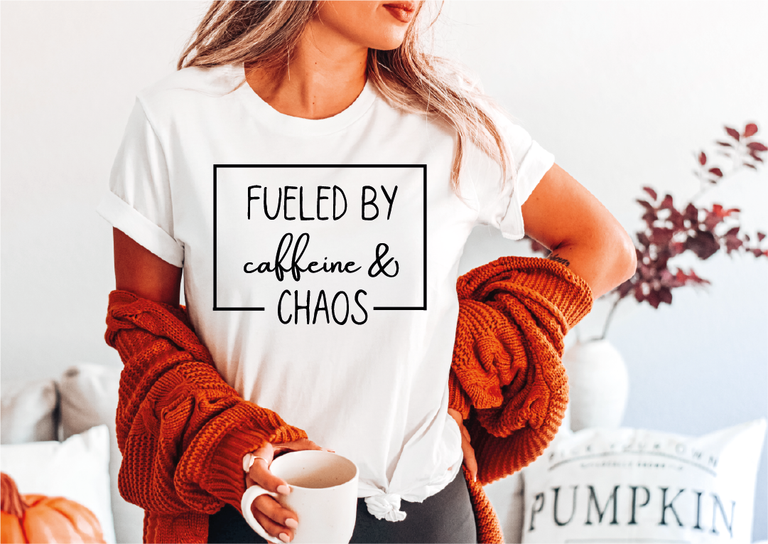 Caffeine and Chaos Shirt, Fueled By Caffeine And Chaos Tshirt