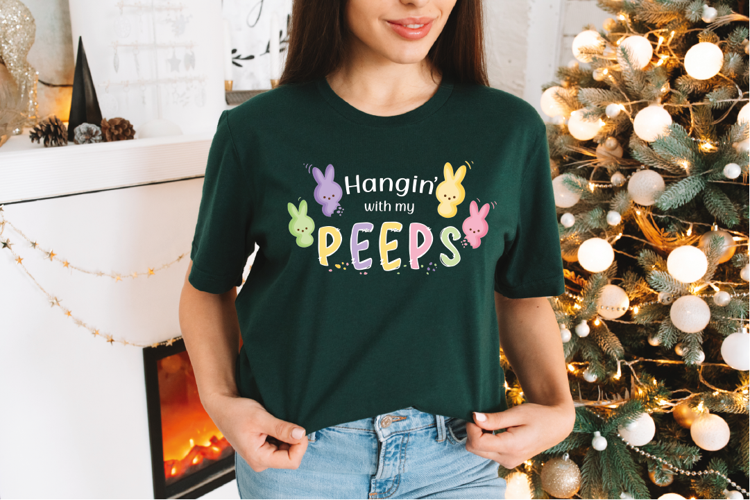 Hanging With My Peeps Shirt, Easter Shirt for Family, Funny Easter Tshirt, Kids Easter Gifts