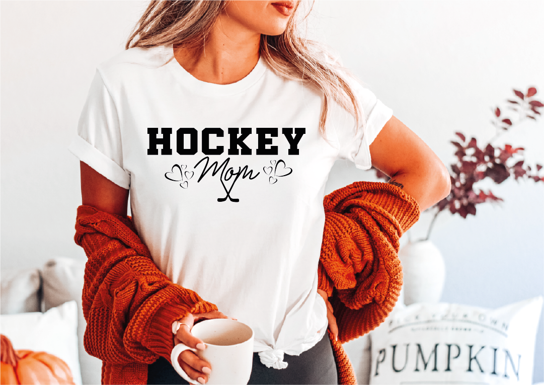 Hockey Mom Shirt, Hockey Mom Crew Neck, Sport Mom Shirt, Team Mom Gift, Hockey Gifts For Mom