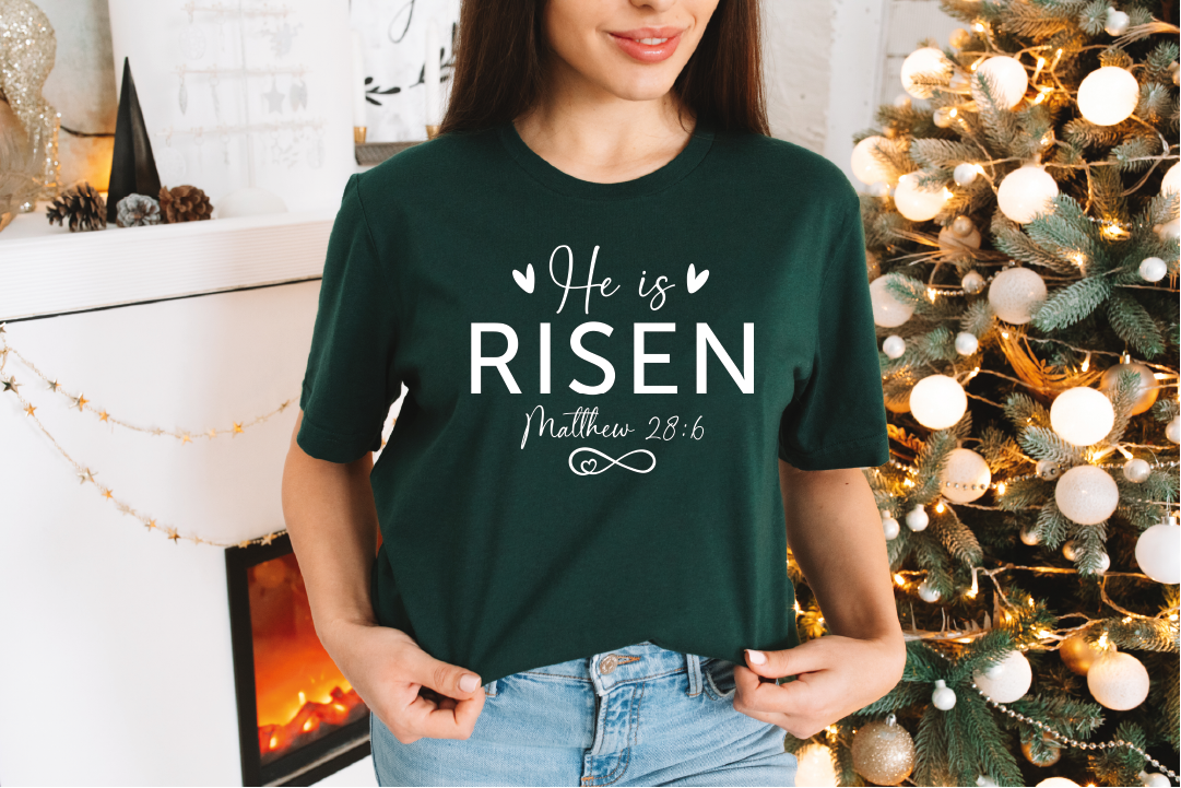 He Is Risen Shirt, Easter Shirt, Christian Tshirt, Easter Gift for Adults, Easter Gifts, Jesus Shirt