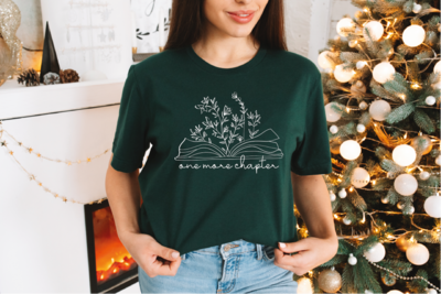One More Chapter Shirt, Bookish Tee, Funny Reading Shirt, Book Nerd Shirt, Librarian Gifts, Cute Graphic Tees Trending, Read Shirt For Women