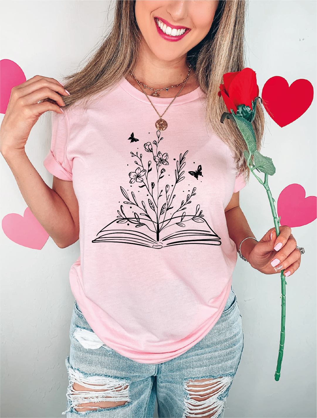 Wildflowers Book Shirt Book Lovers T-shirt, Bookish Gifs, Bookworm Tee, Reading Shirt, Librarian Gifts, Book Sellers Gift