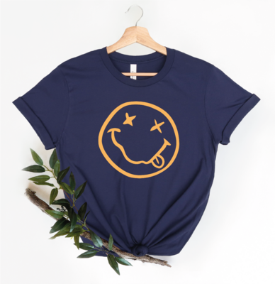 Nirvana Shirt, Smile Face Tshirt, Nirvana Smile Face Crewneck, Happy Face Shirt, Unisex Adult, Youth Toddler Tee
