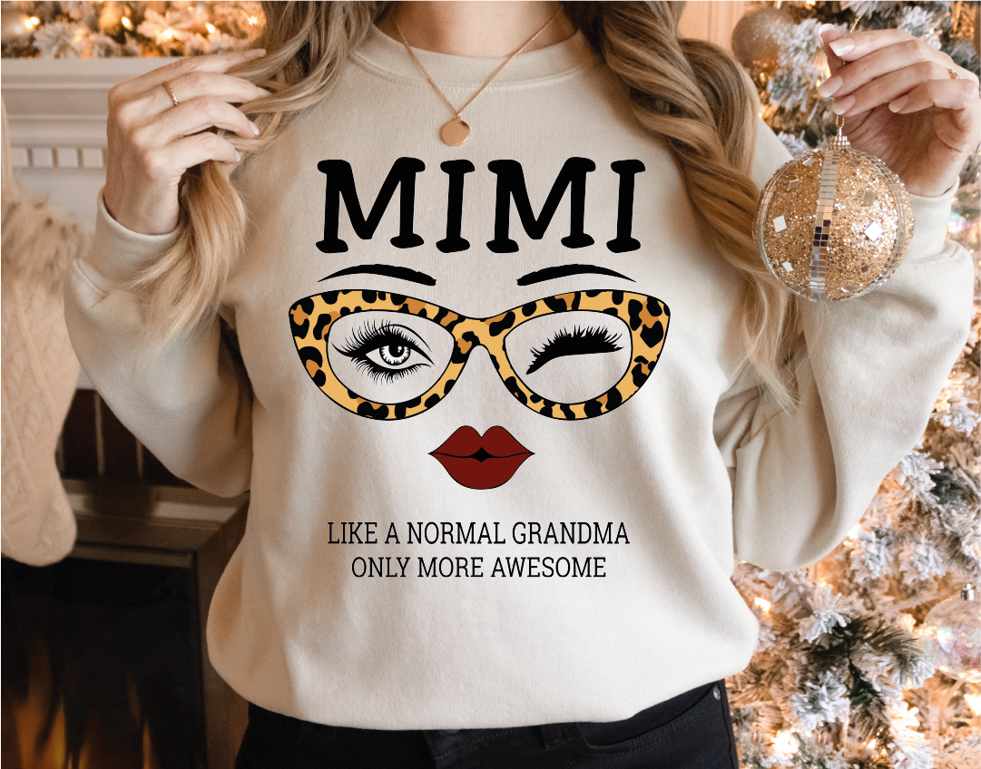 Mimi Sweatshirt, Grandma Sweatshirt, Mimi Leopard Hoodie, Mother's Day Gift, Gift for Mimi, Pregnancy Announcement Shirt for Grandma