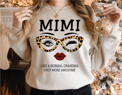 Mimi Sweatshirt, Grandma Sweatshirt, Mimi Leopard Hoodie, Mother&#39;s Day Gift, Gift for Mimi, Pregnancy Announcement Shirt for Grandma