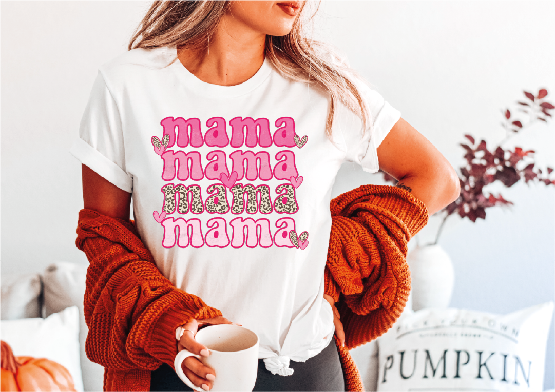 Leopard Print Mama Shirt, Cute Mama Shirt, Mother's Day Gift, Mom Shirt Gift, Mothers Day Tshirt