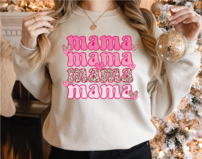 Leopard Print Mama Sweatshirt, Cute Mama Hoodie, Mother&#39;s Day Gift, Mom Sweatshirt, Mothers Day Sweater