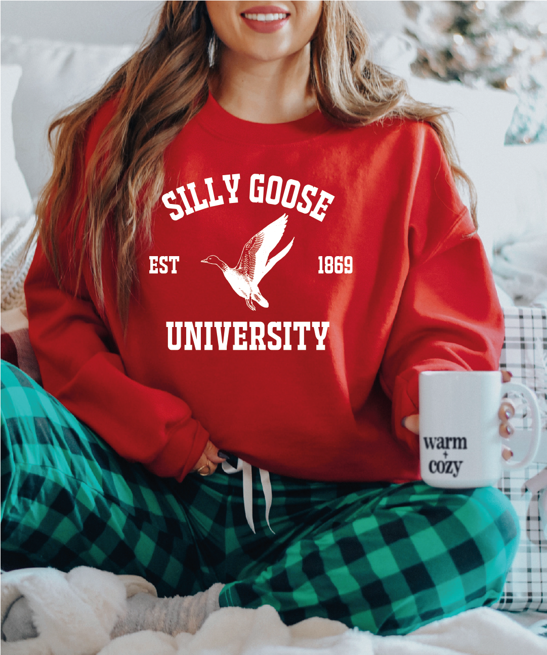 Silly Goose University Crewneck Sweatshirt, Silly Goose University Hoodie, Funny Men&#39;s Sweatshirt, Funny Gift for Guys, Funny Goose