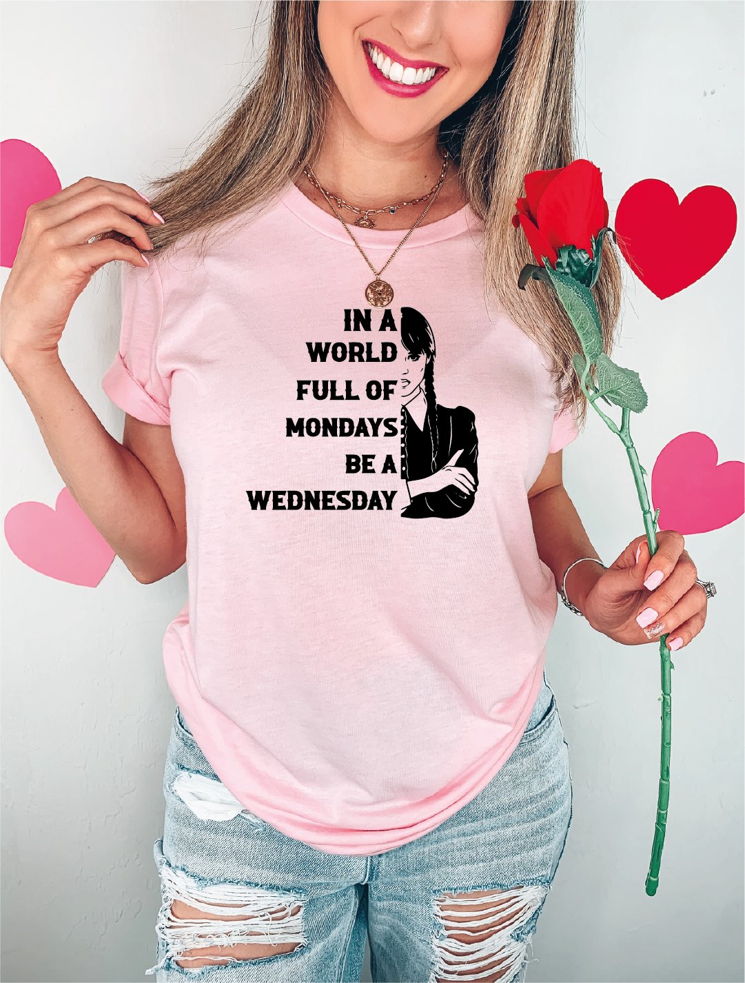 Wednesday Shirt, In a World Full of Mondays Be a Wednesday Tee, Nevermore Academy Tshirt, Wednesday Gift