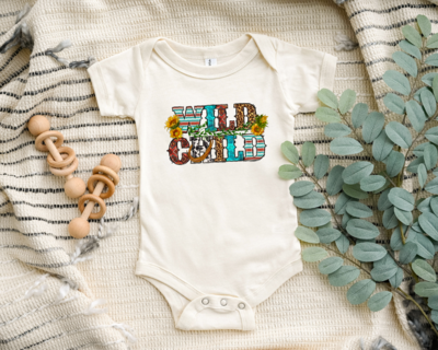 Wild Child Toddler Shirt, Western Kids Onesie, Wild West Baby Bodysuits