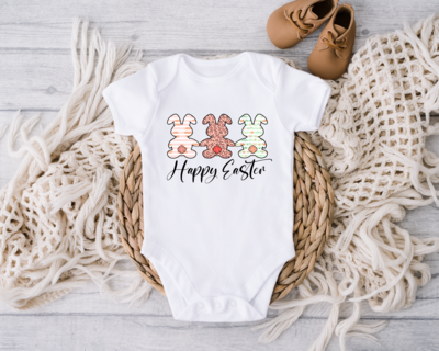 Happy Easter Bunny Onesie, Cute Bunny Baby Bodysuit, Easter Day Toddler Shirt