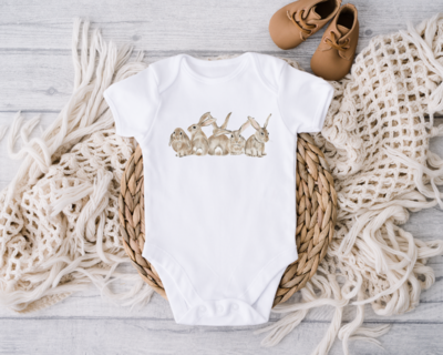Happy Easter Bunny Onesie, Cute Bunny Baby Bodysuit, Easter Day Toddler Shirt