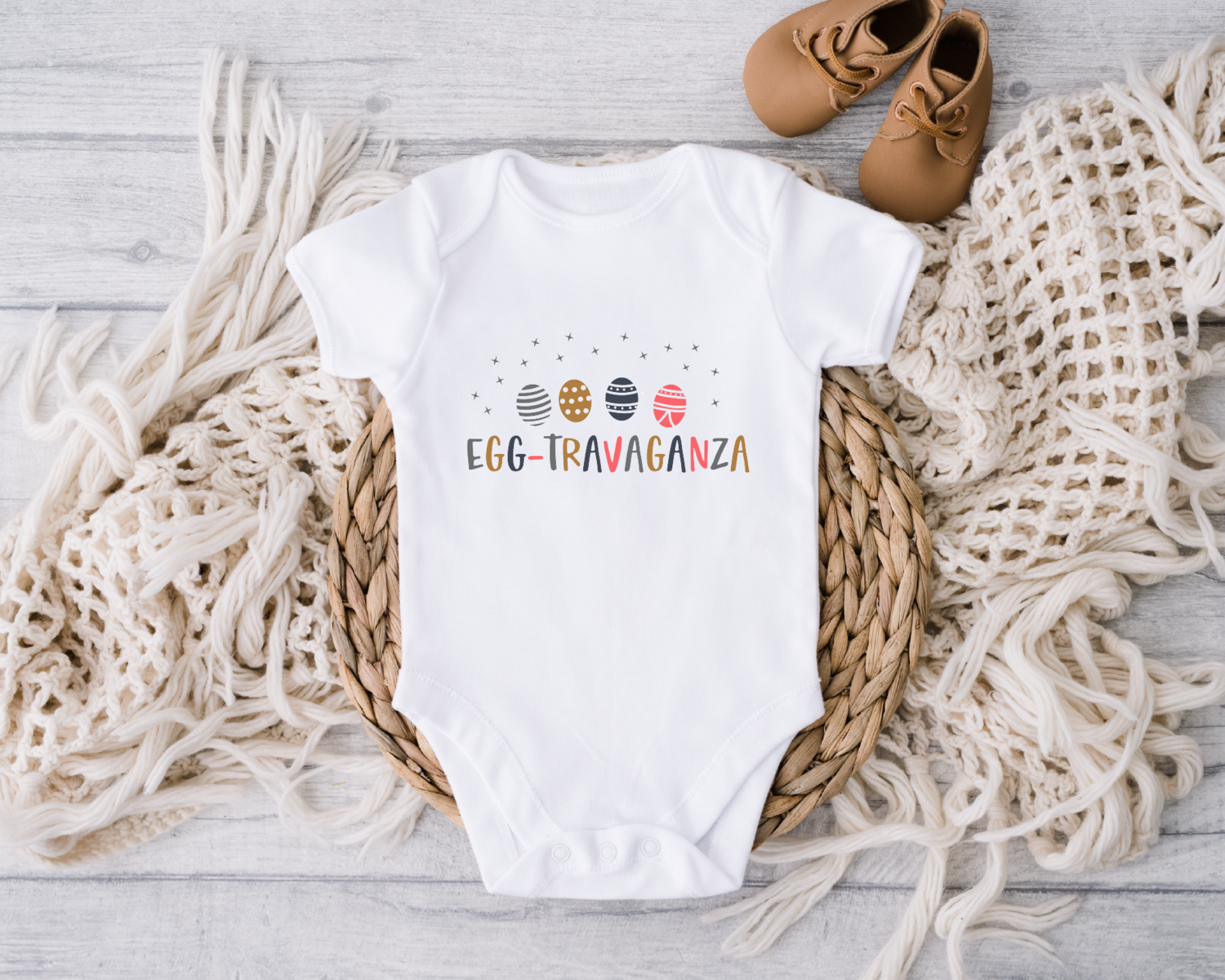 Happy Easter Eggs-travaganza Onesie, Cute Baby Bodysuit, Easter Day Toddler Shirt,