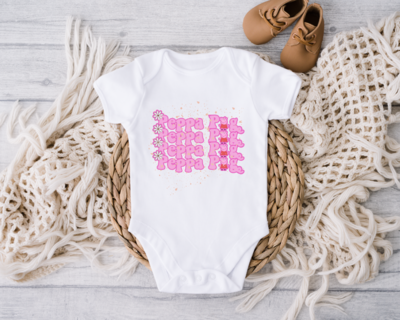 Peppa Onesie, Cute Pink Pig Baby Bodysuit, Cartoon Outfit, Baby Shower Gif