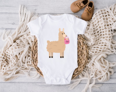 Happy Easter Llama Onesie, Cute Llama Lover Baby Bodysuit, Easter Day Toddler Shirt